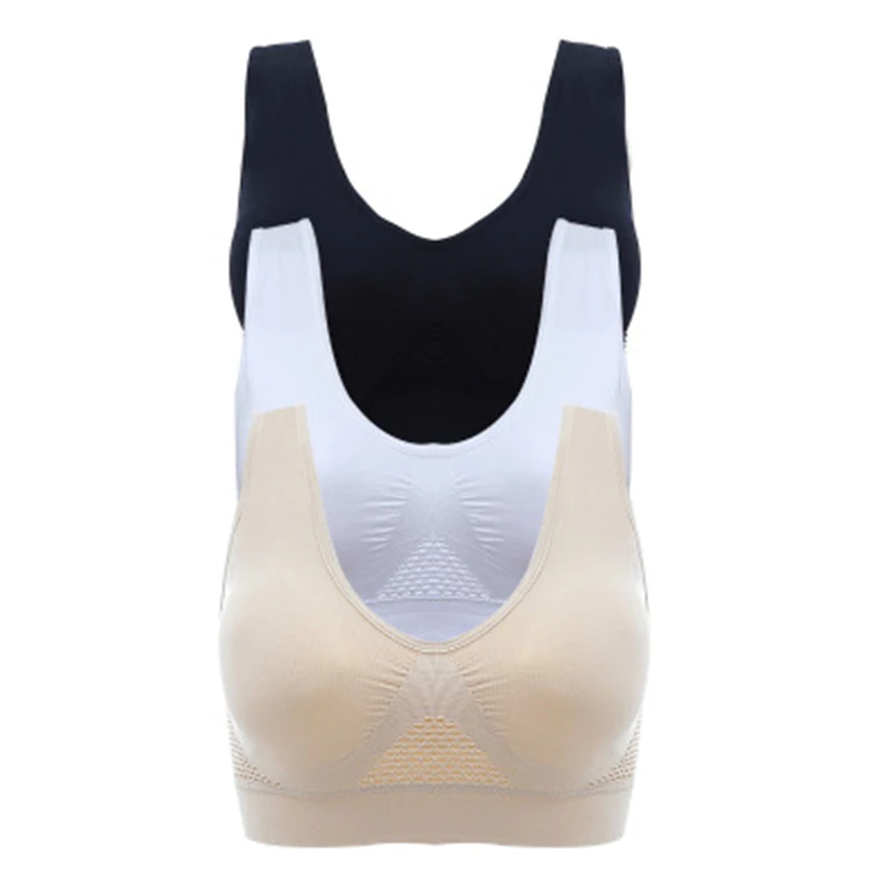 Breathable Cool Liftup Air Bra, 2023 New Mesh Breathable Sports Bra  Comfortable No Wire Seamless Bras for Women (Color : Khaki, Size : Large) :  : Clothing, Shoes & Accessories